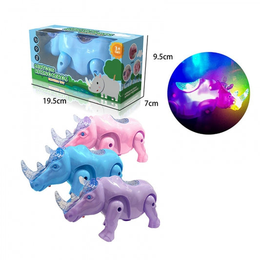 Игрушка на бат. носорог, свет+звук, цвет в ассорти. 880-5 в кор. в кор.2*72шт