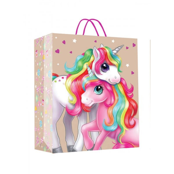 Пакет подарочный крафт мл,единорог,140 гр/м2 ЧУДО ПРАЗДНИК в кор.10*12шт