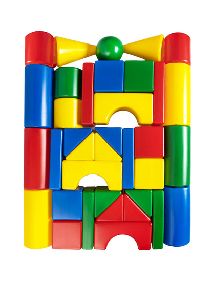 Конструктор из выдувной пластмассы Теремок 36 деталей, выдувка