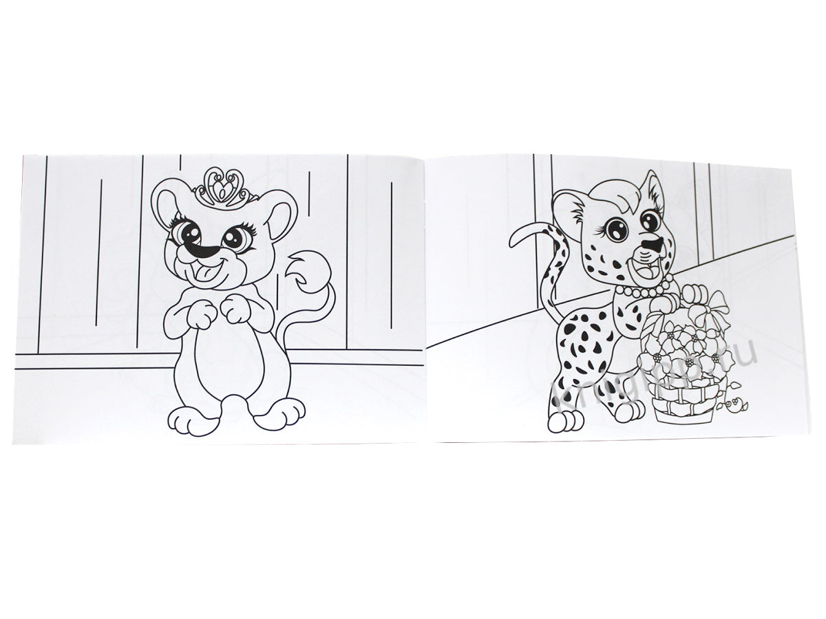 РАСКРАСКИ А5 эконом. альбомные. ЗАБАВНЫЕ ЖИВОТНЫЕ