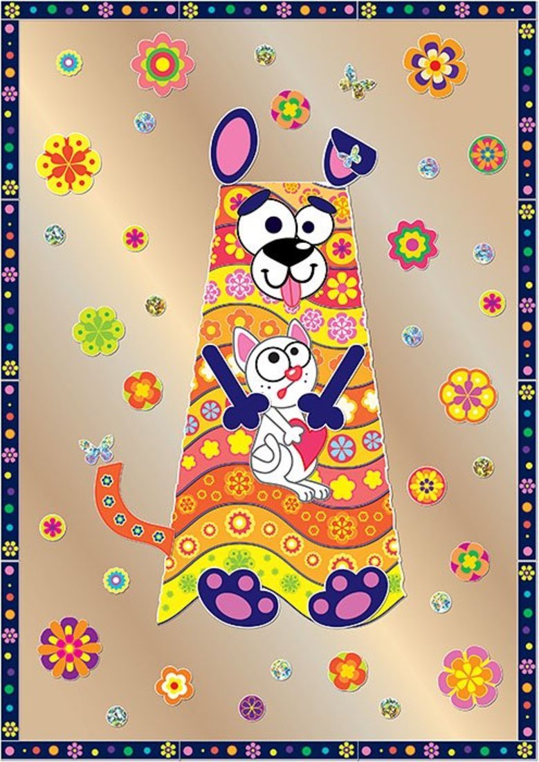 Набор для изготовления картины "Полосатик Собакен"