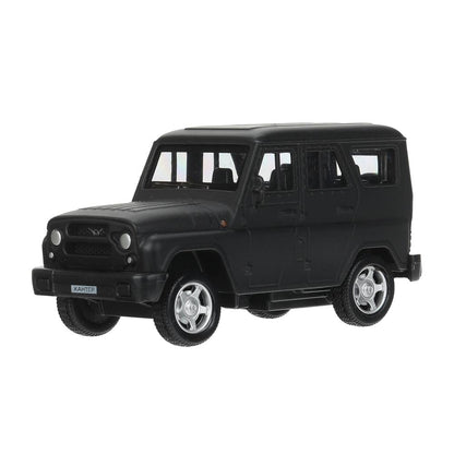 Machine en métal UAZ ХАНТЕР длина 10,5 см, инерция, МАТОВЫЙ черный, кор. Parc technologique dans le cor.2*36шт