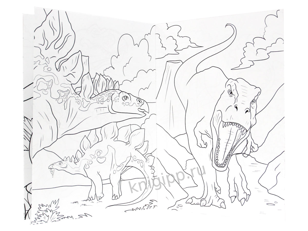 РАСКРАСКА А4 эконом. ЭРА ДИНОЗАВРОВ