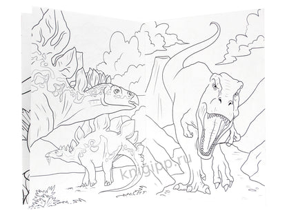 РАСКРАСКА А4 эконом. ЭРА ДИНОЗАВРОВ