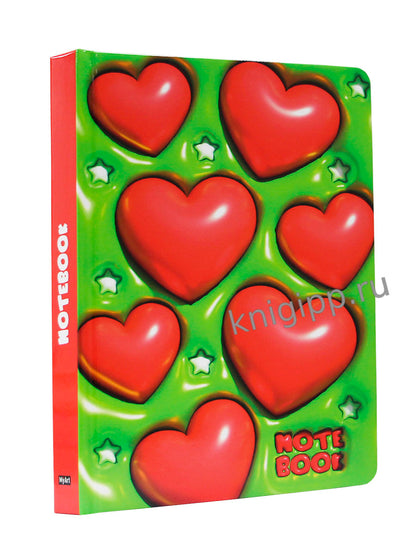 MyArt. БЛОКНОТ в клетку 3D. Сердца