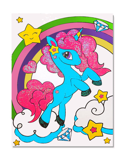 Набор для творчества. Раскраска с блестками "Единорог"
