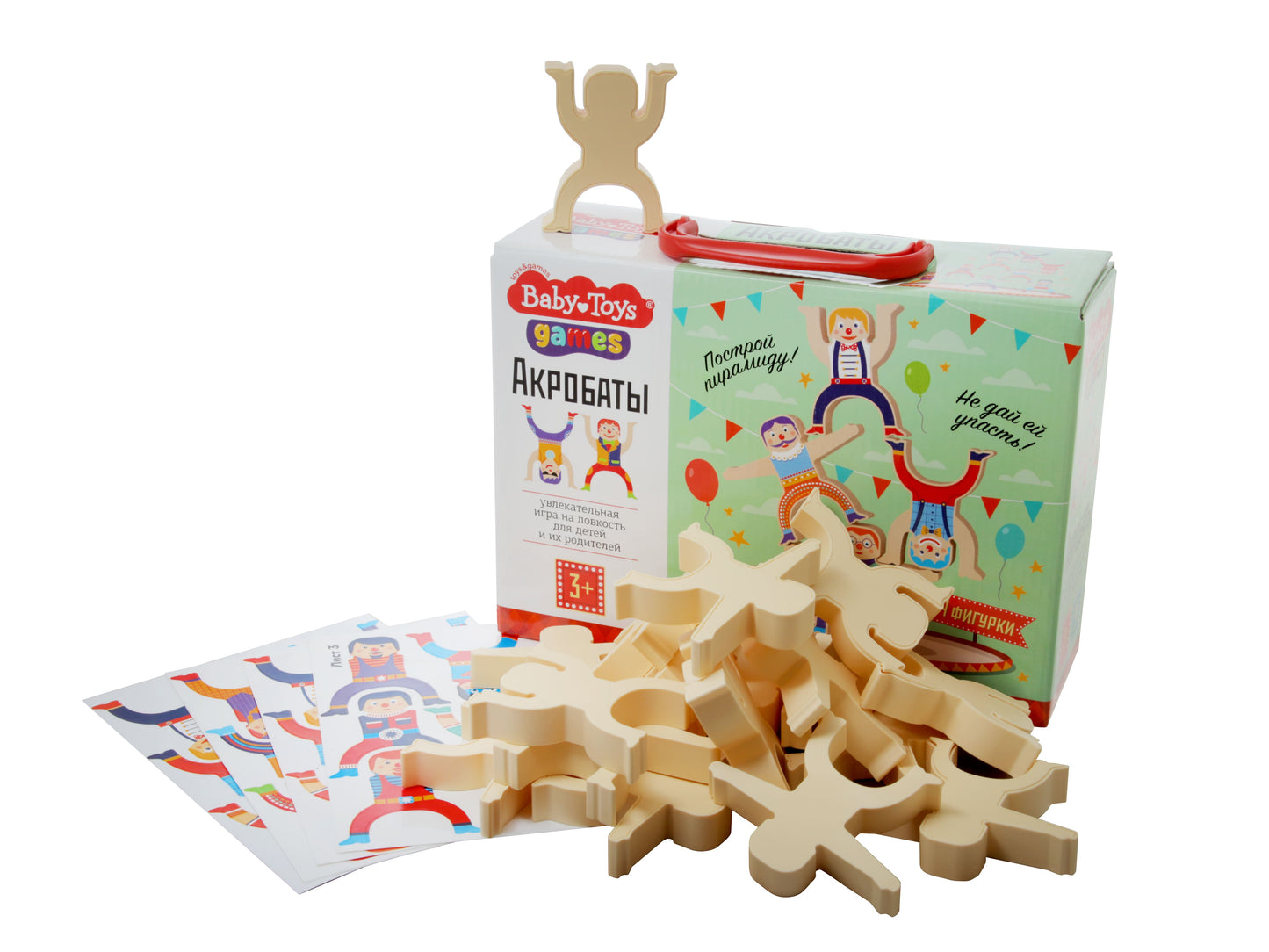 Jeux de jouets pour bébés, série "Акробаты", 24 pièces