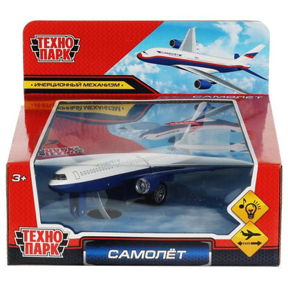 1792842-AIRF-R2 Модель металл свет-звук САМОЛЕТ, 18,5 см, инерц., кор. Технопарк в кор.2*60шт