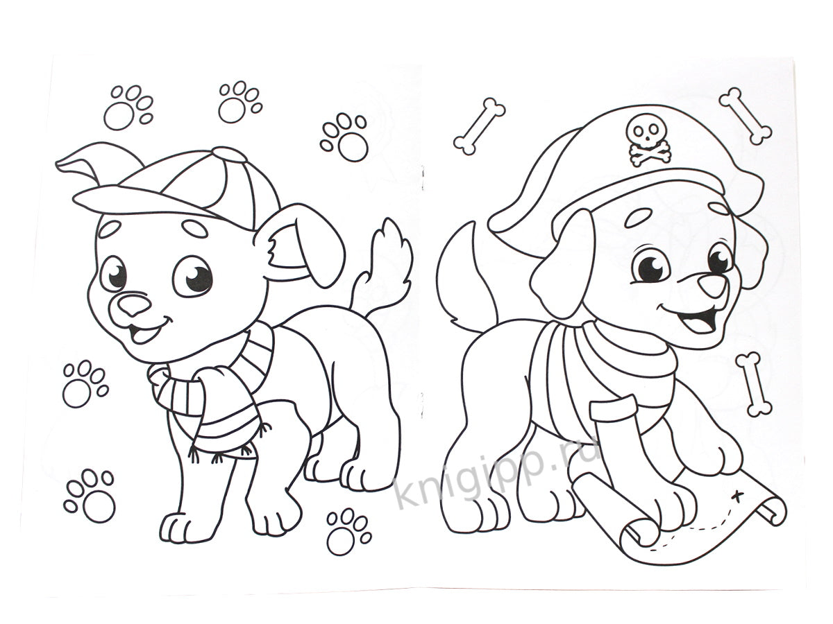 РАСКРАСКА А4 эконом. ЗАБАВНЫЕ ЩЕНКИ