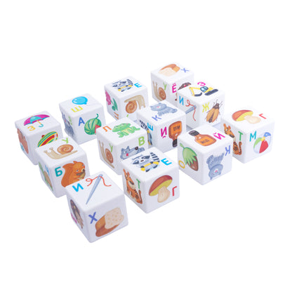 ДК.Кубики "Кубики для умников. Азбука" 12 шт (без обклейки) арт.00712 /20*