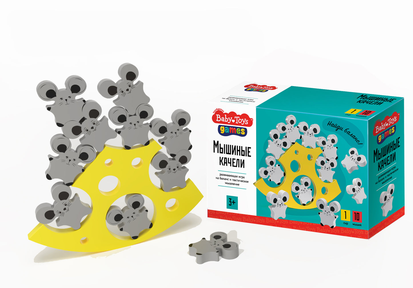 Jeux de jouets pour bébé "Мышиные качели"