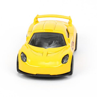 Машина металл Хот Вилс СПОРТКАР 9,5 см, желтый, инерц., кор. - в кор.2*120шт