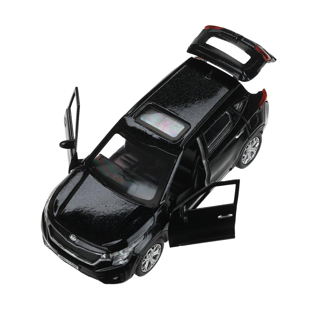 SELTOS-12-BK Машина металл KIA seltos длина 12 см, двери, багаж., инерц, черный, кор. Технопарк в ко