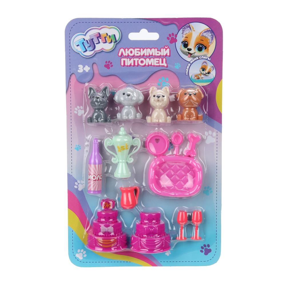 Игровой набор с аксессуарами и аксессуарами пластиковый, (4 аксессуара и 10 акс) Тутти в кор.2*216шт