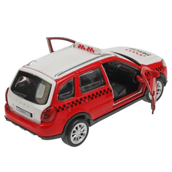 GRANTACRS-12TAX-VEZ Машина металл LADA GRANTA CROSS ТАКСИ 12 см, двер, баг, инерц, красный, кор. Тех
