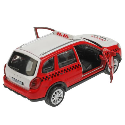 GRANTACRS-12TAX-VEZ Машина металл LADA GRANTA CROSS ТАКСИ 12 см, двер, баг, инерц, красный, кор. Тех