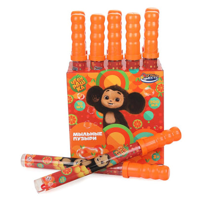 Мыльные пузыри Чебурашка 200 мл, в колбе 38 см, кор.23,5*10,5*38см ИГРАЕМ ВМЕСТЕ уп-10шт в кор.5уп
