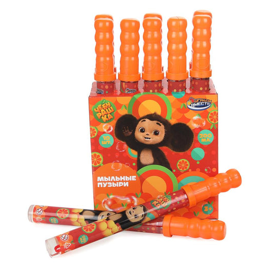Мыльные пузыри Чебурашка 200 мл, в колбе 38 см, кор.23,5*10,5*38см ИГРАЕМ ВМЕСТЕ уп-10шт в кор.5уп