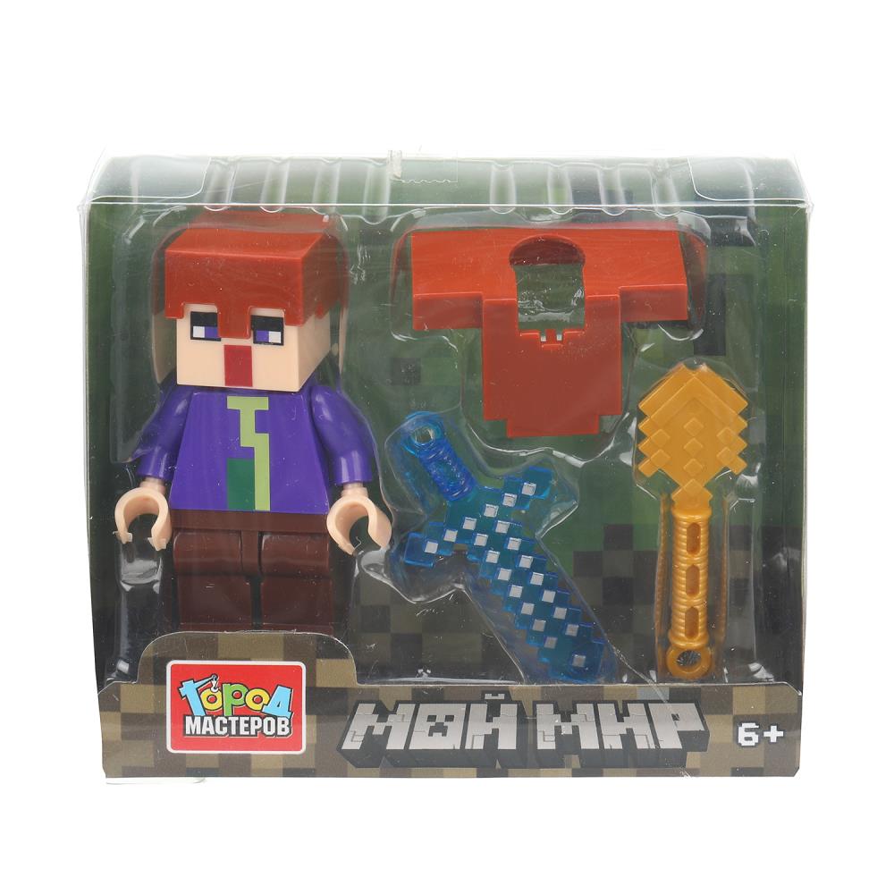 Конструктор фигурка мой мир с аксессуарами Город мастеров в кор.120шт