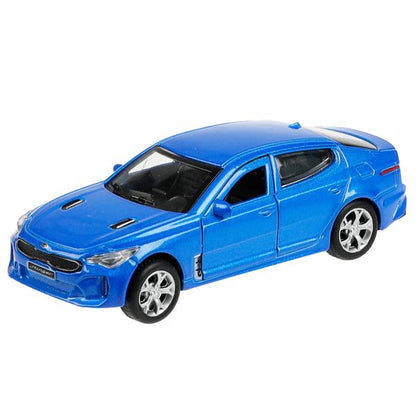 STINGER-12-BU336387 Машина металл KIA STINGER длина 12 см, двери, багаж., инерц, СИНИЙ, кор. Технопа