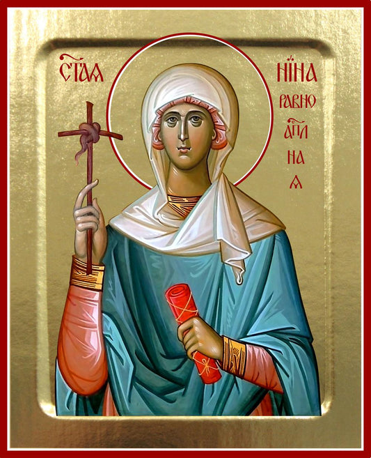 Икона Нины, равноапостольной (на дереве): 125 х 160