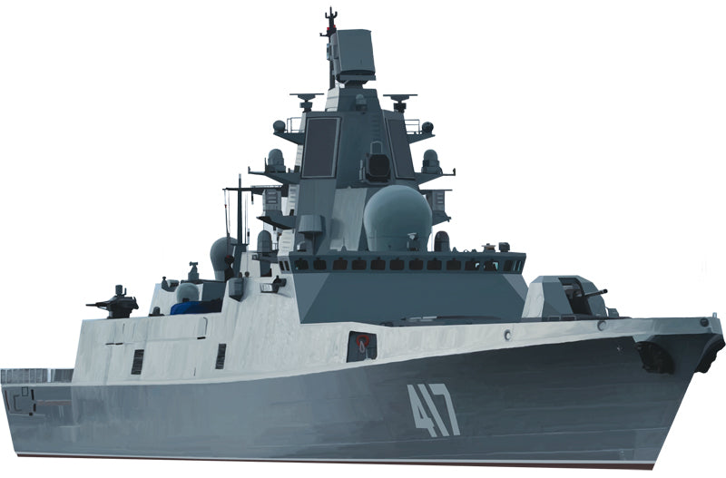 М-15785 Вырубная фигурка. Военная техника. Фрегат Адмирал Горшков. Двухсторонняя