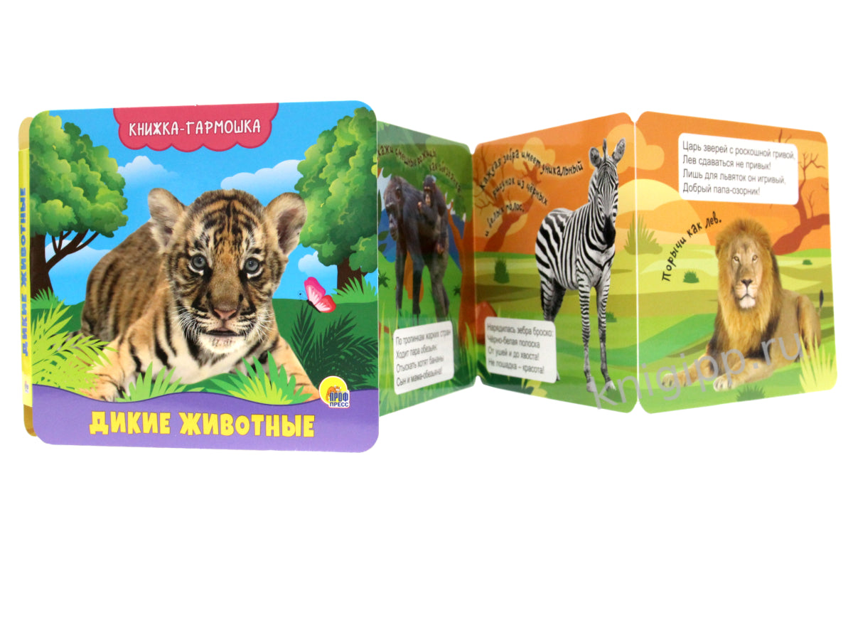 КНИЖКА-ГАРМОШКА. ДИКИЕ ЖИВОТНЫЕ
