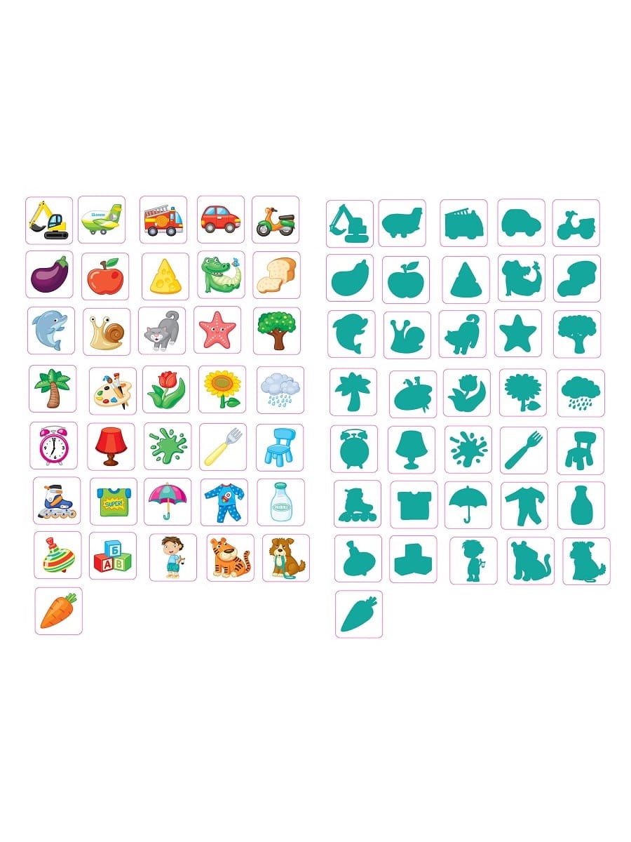 ЛОТО ПЛАСТИК "СИЛУЭТЫ" СЕРИЯ 10КОР ПЛАСТИК в кор.14шт