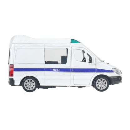 Машина металл MERCEDES-BENZ SPRINTER ПОЛИЦИЯ, 11 см, двери, инерция Технопарк в кор.2*48шт