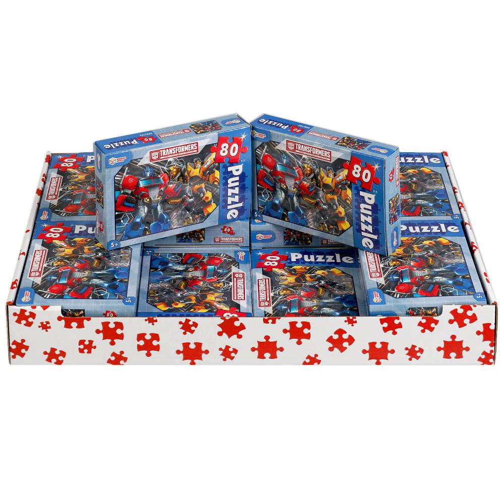 Трансформеры. Пазлы классические в коробке. Пазл 80 деталей. Умные игры в уп.16шт в кор.8уп