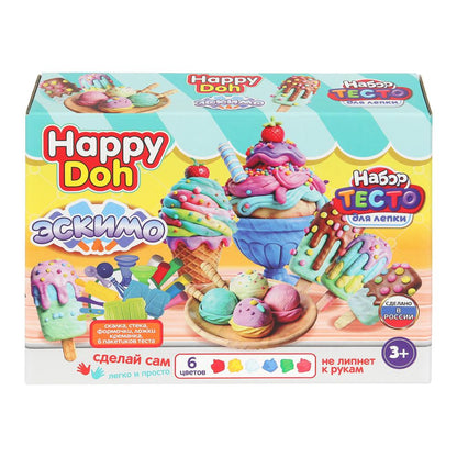 Набор для лепки с формочками эскимо, 24 см HAPPY DOH в кор.8шт