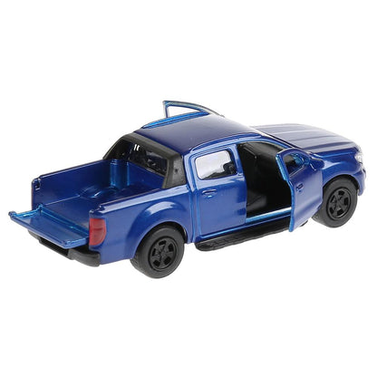 SB-18-09-FR-N(BU) 272085 Машина металл FORD ranger ПИКАП, 12 см, .дв., багаж., инерц., синий, кор.