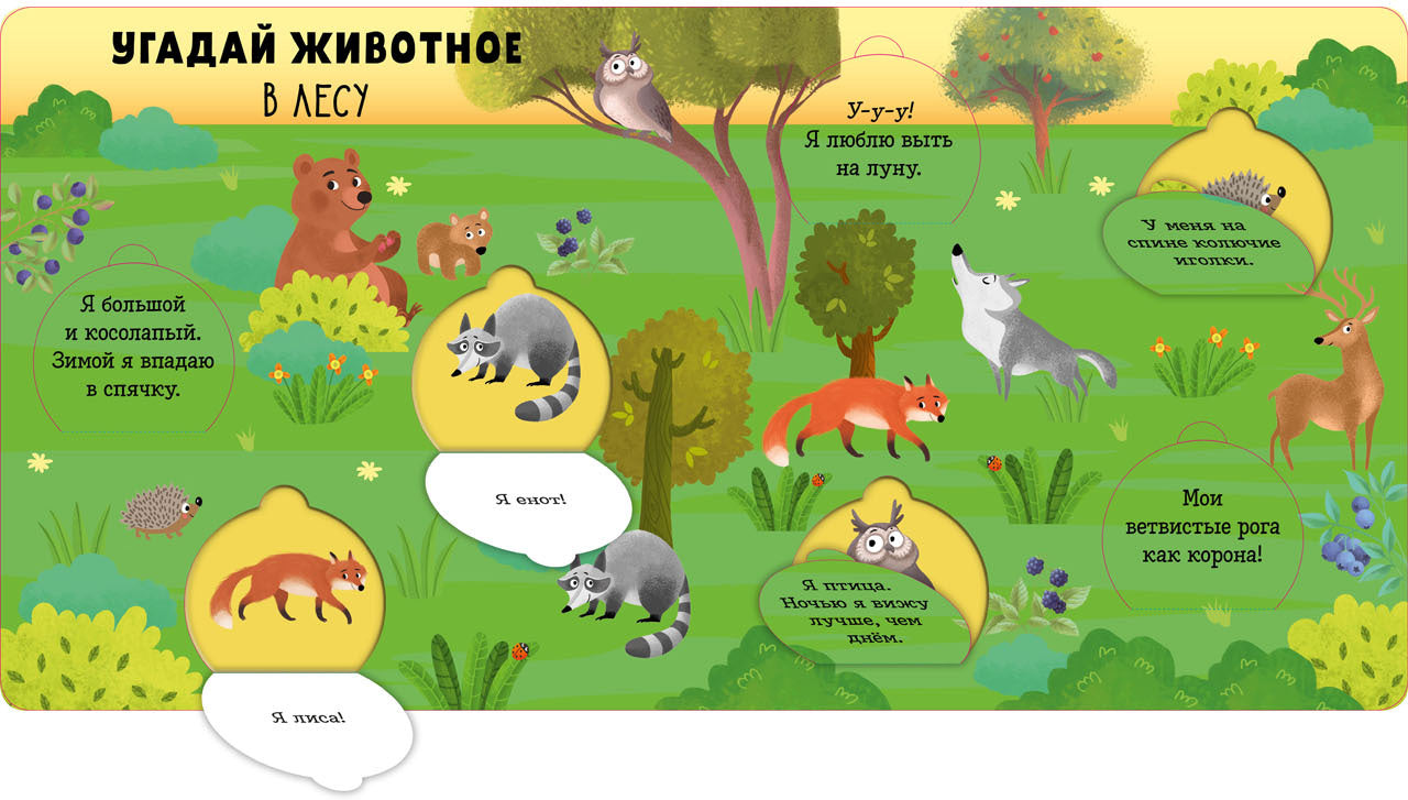 Книжка с окошками. Угадай животное