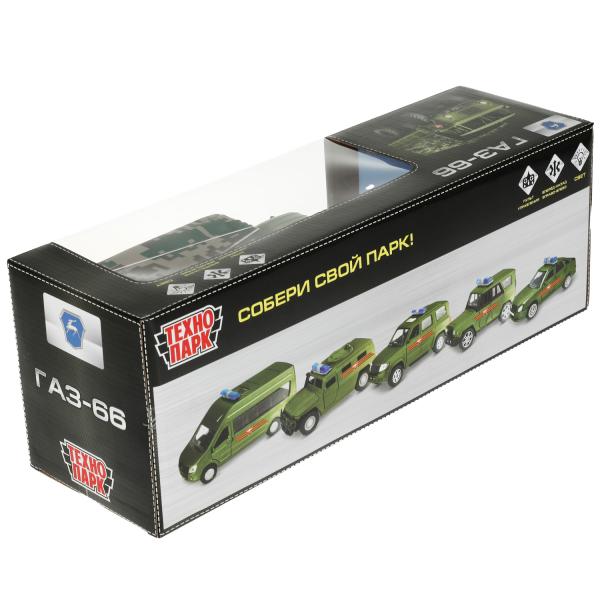 2004F022-R Машина р/у ГАЗ 66 АРМИЯ РОССИИ, 25 см, свет, зел, кор. Технопарк в кор.2*18шт