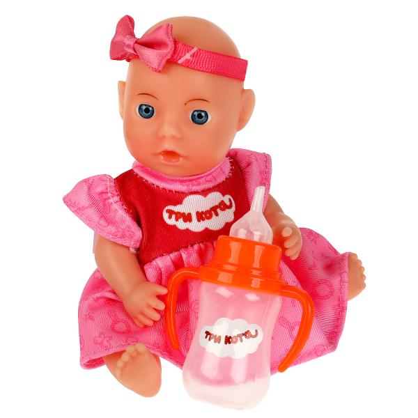Пупс функц Три Кота 15см, пьет, пис, бутылочка, на блистере КАРАПУЗ в кор.72шт