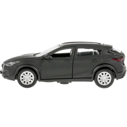 Машина металл "infiniti qx30 матовый" 12см, открыв.двери, инерц, черный в кор. Технопарк в кор2*36шт