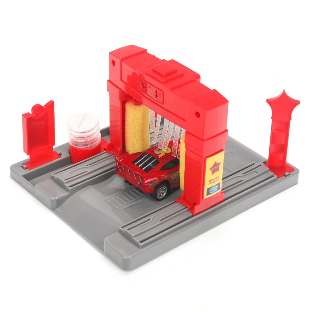 Игрушка пластик свет-звук АВТОМОЙКА с водой 21 см, тачки кор. - в кор.2*24шт