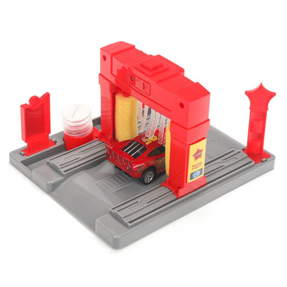 Игрушка пластик свет-звук АВТОМОЙКА с водой 21 см, тачки кор. - в кор.2*24шт