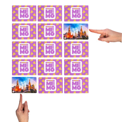 Jeu de mémo "Чудеса света" (50 cartes)