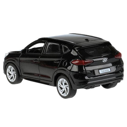 TUCSON-12-BK 325387 Машина металл HYUNDAI TUCSON длина 12 см, двери, багажник., инер, черный, кор. Техн
