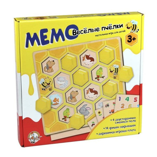 Игра деревянная МЕМО "Веселые пчелки"