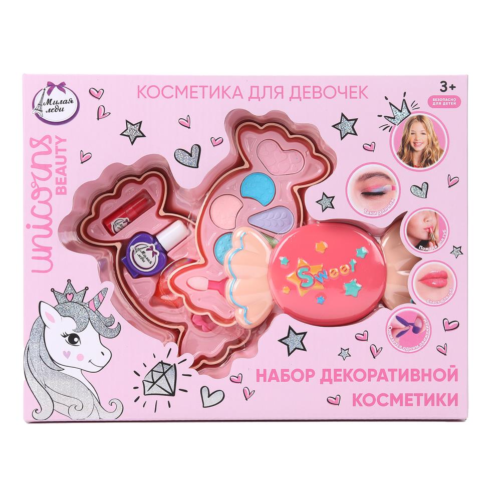 Косметика ДЛЯ ДЕВОЧЕК тени, помада д/губ, лаки для ногтей, блекс для губ МИЛАЯ ЛЕДИ в кор.2*36шт