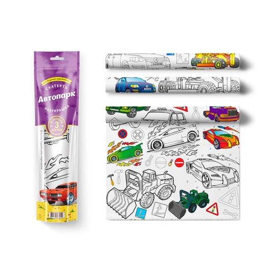 Скатерть ButtenFilm 1100х3600х0,060 25/1 белый Скатерть Автопарк 1