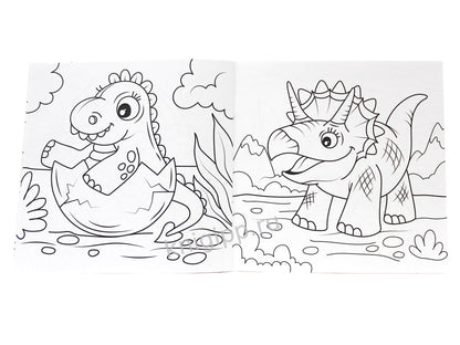 БЛЕСТЯЩАЯ РАСКРАСКА С ПАЙЕТКАМИ. ДИНОЗАВРЫ