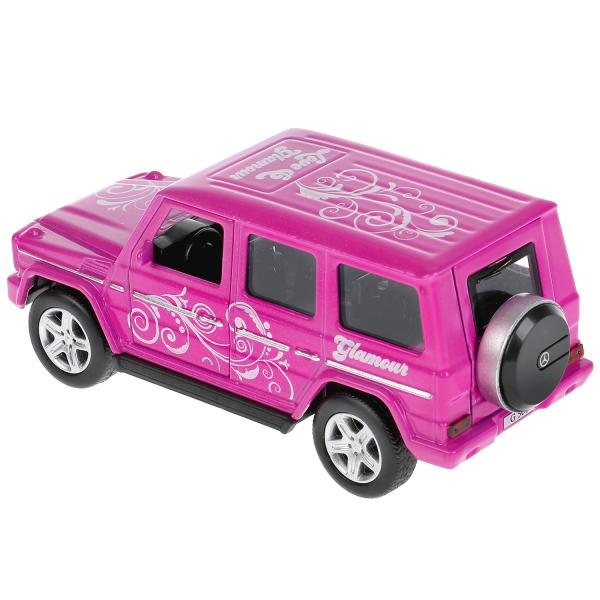 Машина металл MERCEDES-BENZ G-CLASS 12 см, двери, багаж, инерц, фиолет, кор. Технопарк в кор.2*36шт