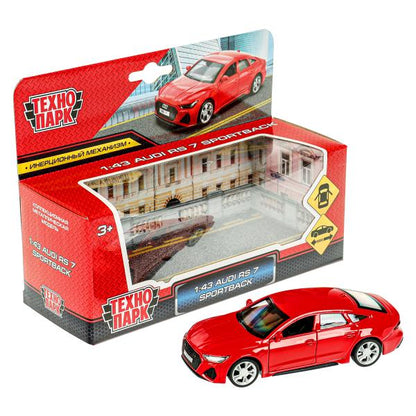 Машина металл AUDI rs7, 11,4 см, двери, инерция, кор. Технопарк в кор.2*48шт