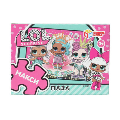LOL. Пазлы в коробке 12 макси деталей. 90х65х25 мм. Умные игры в кор.256шт