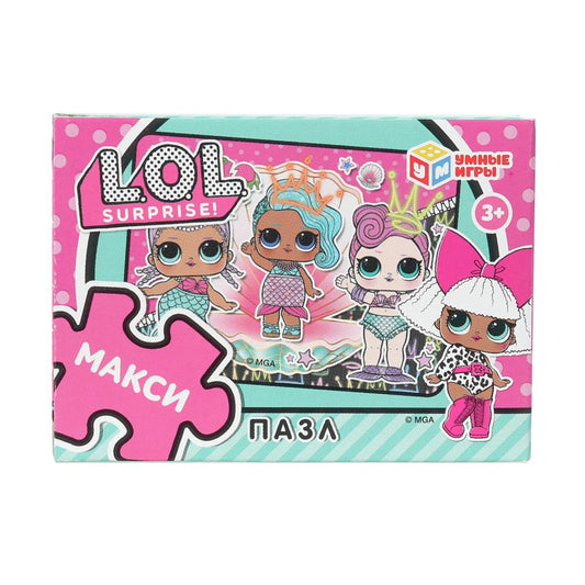 LOL. Пазлы в коробке 12 макси деталей. 90х65х25 мм. Умные игры в кор.256шт