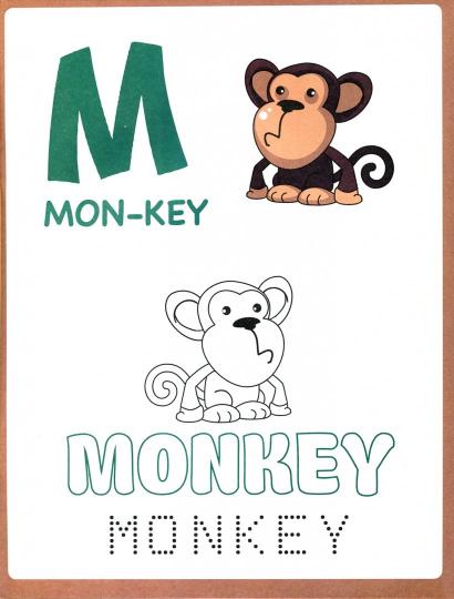 Азбука-раскраска: английские буквы и слова