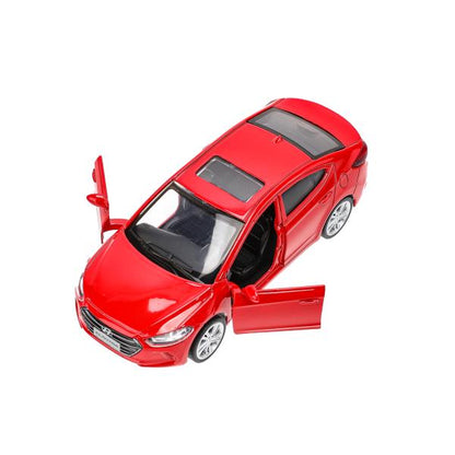 Машина металл HYUNDAI ELANTRA, 11,4 см, двери, инерция, кор. Технопарк в кор.2*48шт